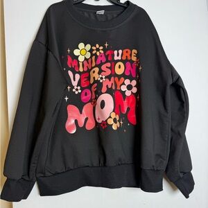 Black Graphic Sweatshirt with Colorful Print